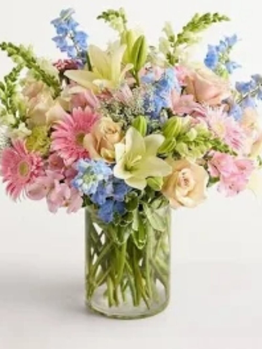 Poetry 100% Linen Pintuck Top Blouse US 12 Blue Flowy Lagenlook Boho Coastal